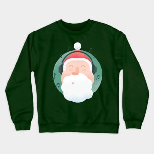 Santa Chillin' to Some Tunes Crewneck Sweatshirt